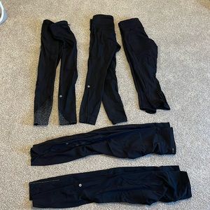 Lululemon leggings pack of 5 - size 6